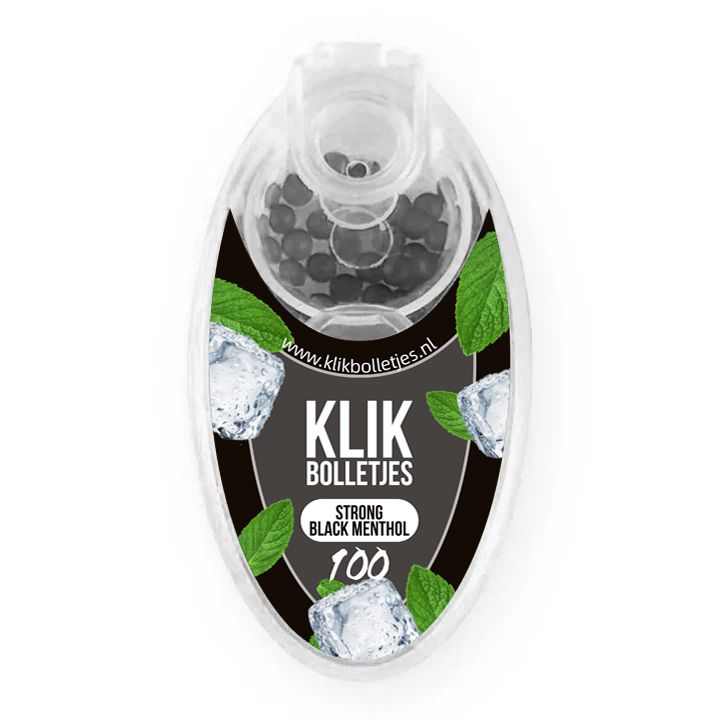 100 Klik Bolletjes Strong Black Menthol
